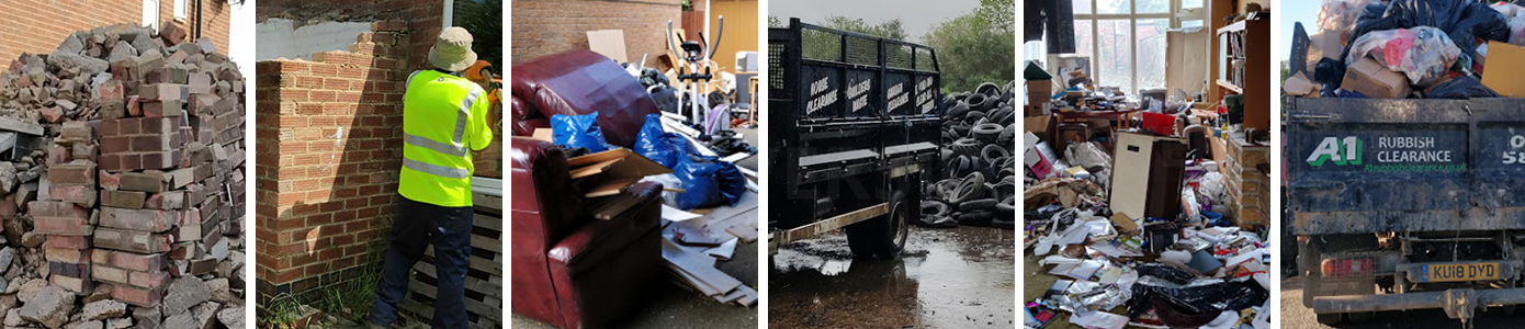 Rubbish removal showing office clearance, house clearance and garden clearance 